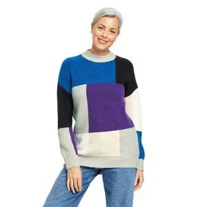 Women's Color Block Sweater - LEGO Collection Blue/Purple/Black M Medium